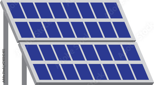 solar panel.. solar power plant. solar panels for renewable energy solutions vector illustration. 