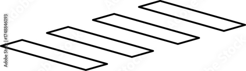 zebra crossing. Top view of crosswalk. City street with pedestrian crossing for safety walk. zebra lines road marking. Crosswalk icon black and white vector sign