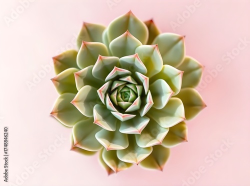 Wallpaper Mural Echeveria Succulent on Pastel Pink Torontodigital.ca