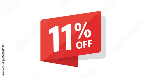 Eye-Catching Eleven Percent Off Promotion Graphic for Advertising and Marketing Campaigns