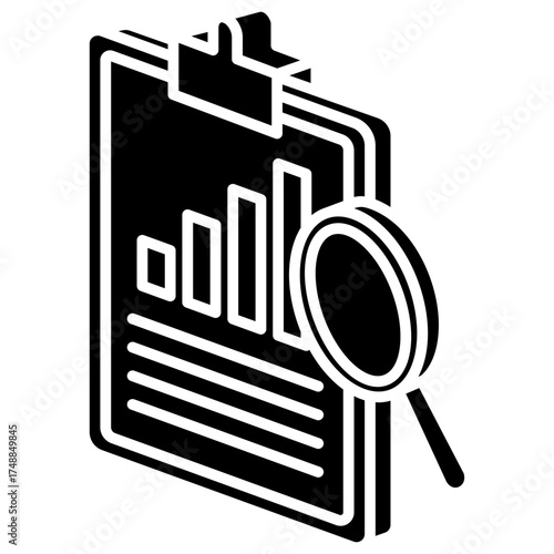 Analysis Mini Illustration Isometric Icon. Use For Modern Concept, Print, Ui, Ux Kit, Web And App Development. Vector Related To Market, Business, Finace
