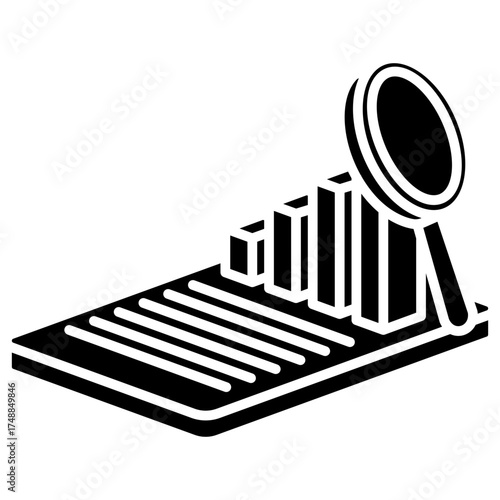 Evaluation Mini Illustration Isometric Icon. Use For Modern Concept, Print, Ui, Ux Kit, Web And App Development. Vector Related To Market, Business, Finace