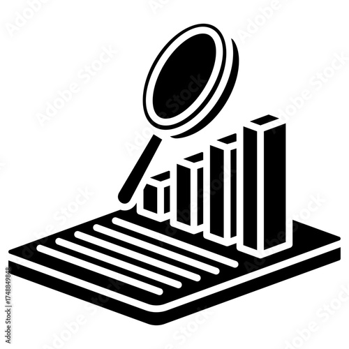 Evaluation Mini Illustration Isometric Icon. Use For Modern Concept, Print, Ui, Ux Kit, Web And App Development. Vector Related To Market, Business, Finace