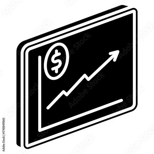 Statistics Mini Illustration Isometric Icon. Use For Modern Concept, Print, Ui, Ux Kit, Web And App Development. Vector Related To Market, Business, Finace