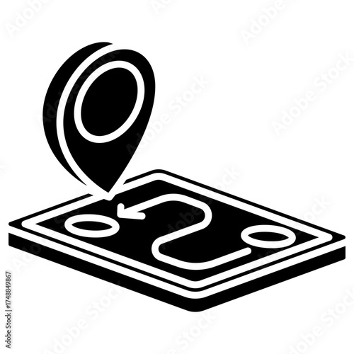 Pin Location Mini Illustration Isometric Icon. Use For Modern Concept, Print, Ui, Ux Kit, Web And App Development. Vector Related To Market, Business, Finace
