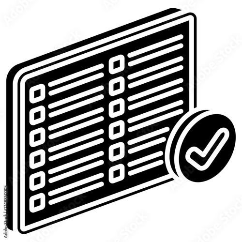 Option List Mini Illustration Isometric Icon. Use For Modern Concept, Print, Ui, Ux Kit, Web And App Development. Vector Related To Market, Business, Finace