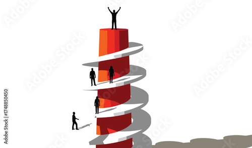 Reaching the Summit A Visual Metaphor for Success, Growth, and Achievement in Business and Life