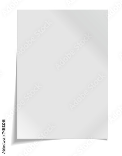 A4 paper with shadow