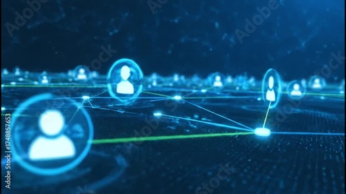 Zoom into user icons on virtual blue network