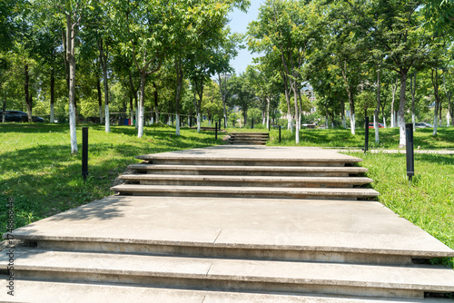 The terrace path is in the park.