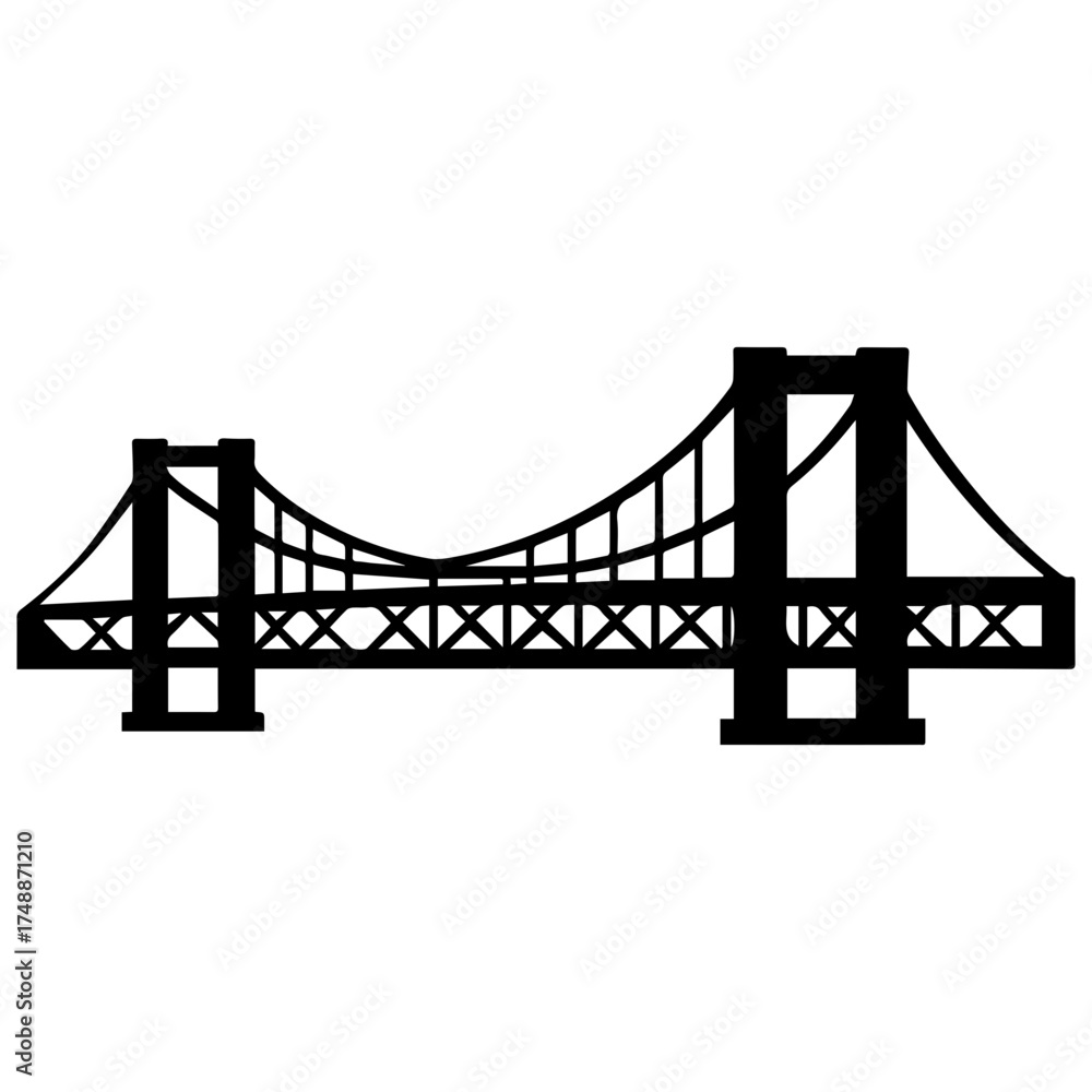 Obraz premium Williamsburg Bridge icon with transparent background 