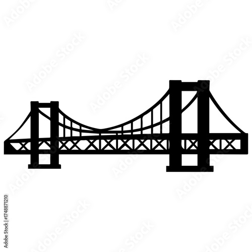 Williamsburg Bridge icon with transparent background
