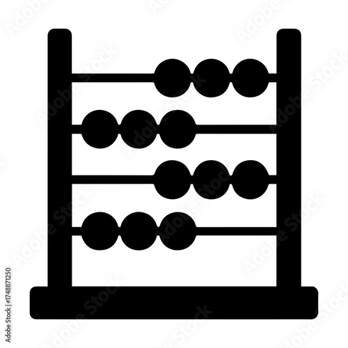 Abacus icon with transparent background
