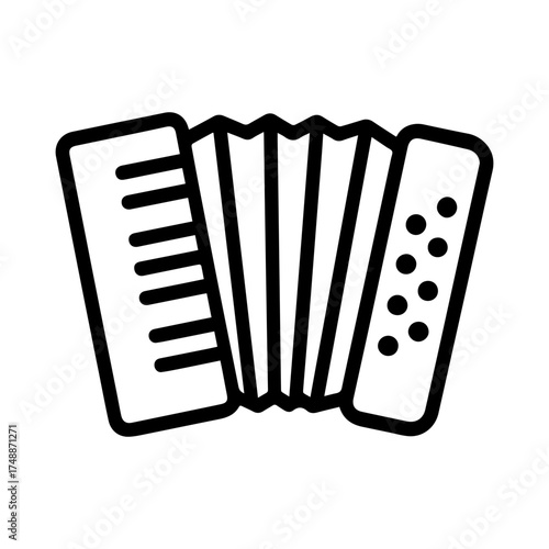 Accordion icon with transparent background
