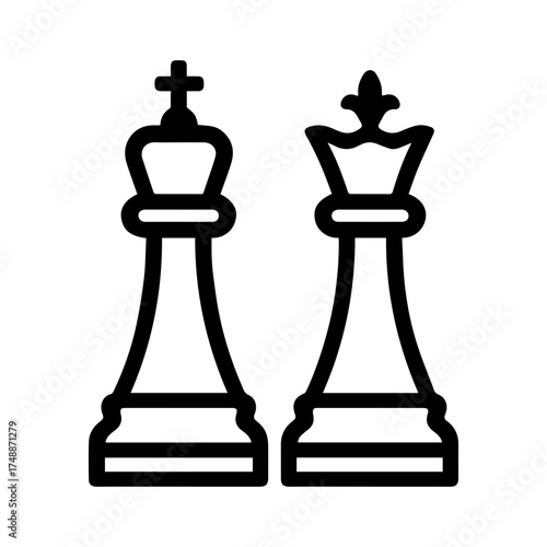 Chess piece icon with transparent background
