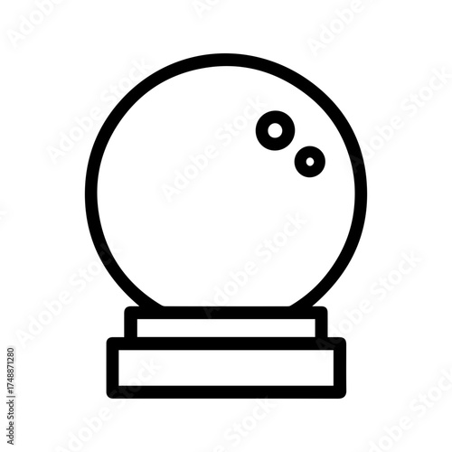 Crystal ball icon with transparent background

