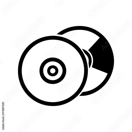 CDs and DVDs icon with transparent background
