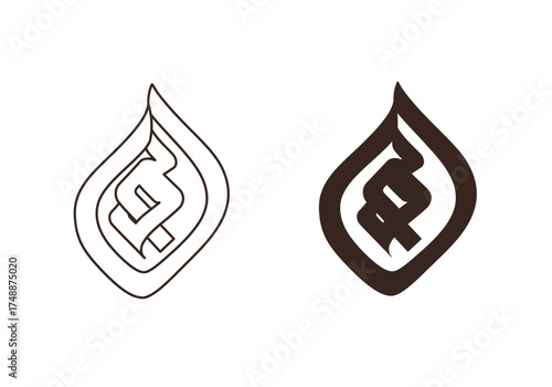 Stylized legal paragraph symbols within teardrop shapes, presented as outline and solid fill.
