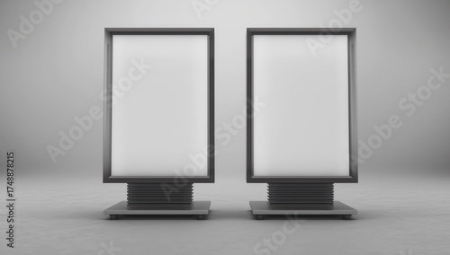 Wallpaper Mural Blank interactive outdoor kiosk. Digital tv standing touch screen isolated Torontodigital.ca