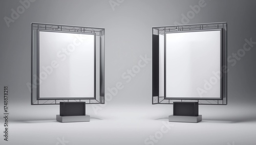 Wallpaper Mural Blank interactive outdoor kiosk. Digital tv standing touch screen isolated Torontodigital.ca