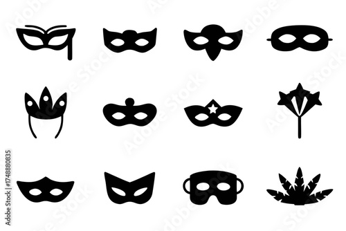 Collection of different carnival masks