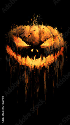 scary halloween pumpkin