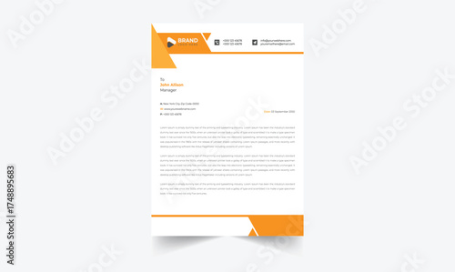 Modern business and corporate letterhead template