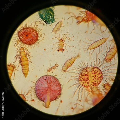 microbes seen under a microscope