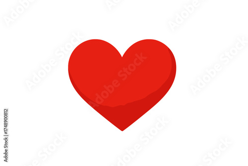Vector red heart 3D icon for Valentine's Day. Love symbol illustration. Romance, passion & relationship concept. Health care, medicine & cardiology. Charity & donation logo.