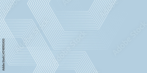 Abstract hexagon lines on gray background. Geometric stripe line art design vector eps10