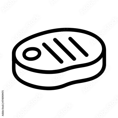 Sirloin steak icon with transparent background
