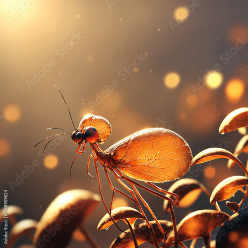 Extreme Macro Shot of an Ant in High Detail