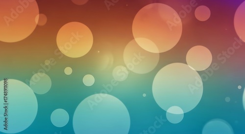 Abstract bokeh lights gradient background with circles
