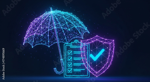 Cyber Security Advanced technological vision concept featuring a blue cyber eye with a glowing plexus network and target reticle