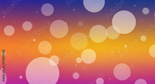 Softly blurring circles on a vibrant gradient background