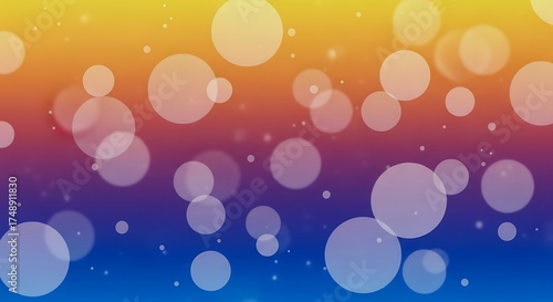 Abstract bokeh lights gradient background with floating circles