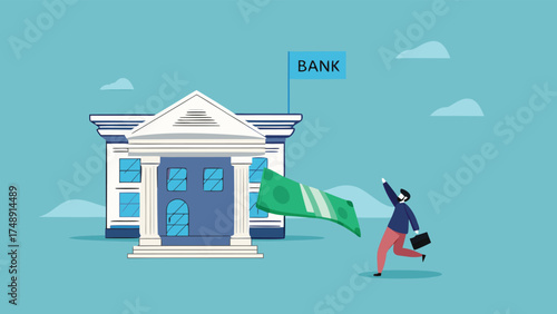 business loan, Bank offer money loans for business capital with an agreement, restore business financial stability using bank loans, businesswoman owner receives a business capital loan from the bank
