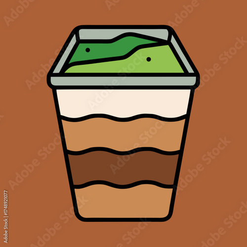 A Cross Sectional View of Compostable Materials Within a Bin