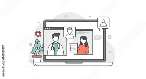 Get virtual healthcare easily, talk to a doctor online, and receive medical advice from home via telemedicine on your computer for convenient consultations