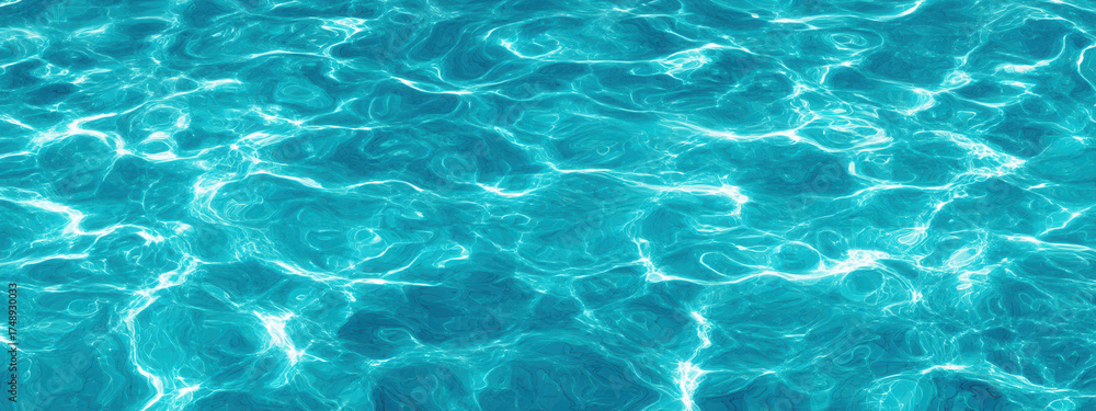 Obraz premium Clear turquoise water glimmers in sunlight, creating a peaceful and refreshing environment ideal for relaxation