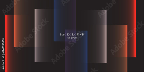 Colorful stripes in abstract style black background