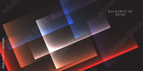 Colorful stripes in abstract style black background