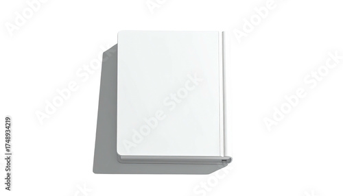 A top-down view of a white open book against a black background