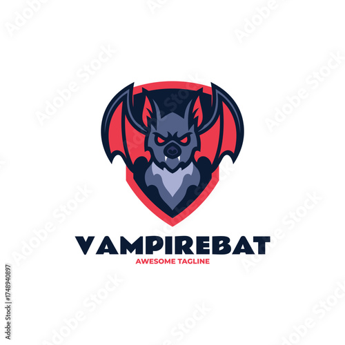Mascot Modern Bat Logo Design