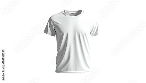 A clean white t-shirt centered on a black background, ready for a design