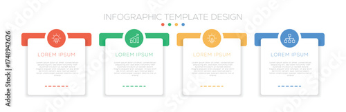 infographic design template. timeline concept with 4 step or option . can be used for business. Infographic design template with place for your data. Vector illustration.