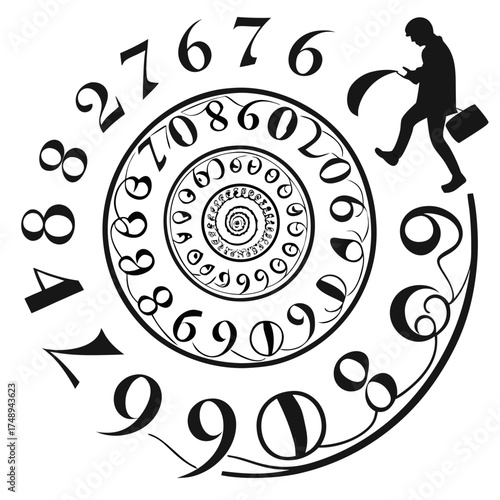 Abstract Numeric Spiral