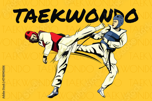 Modern taekwondo academy poster design
