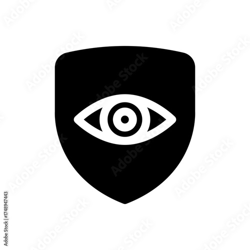 Security Shield with All-Seeing Eye Icon