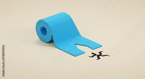 Bright blue adhesive tape, thoughtfully unspooled into a whimsical two-legged form, is paired with a sharp, star-shaped emblem, symbolizing imaginative crafting and strategic precision in design